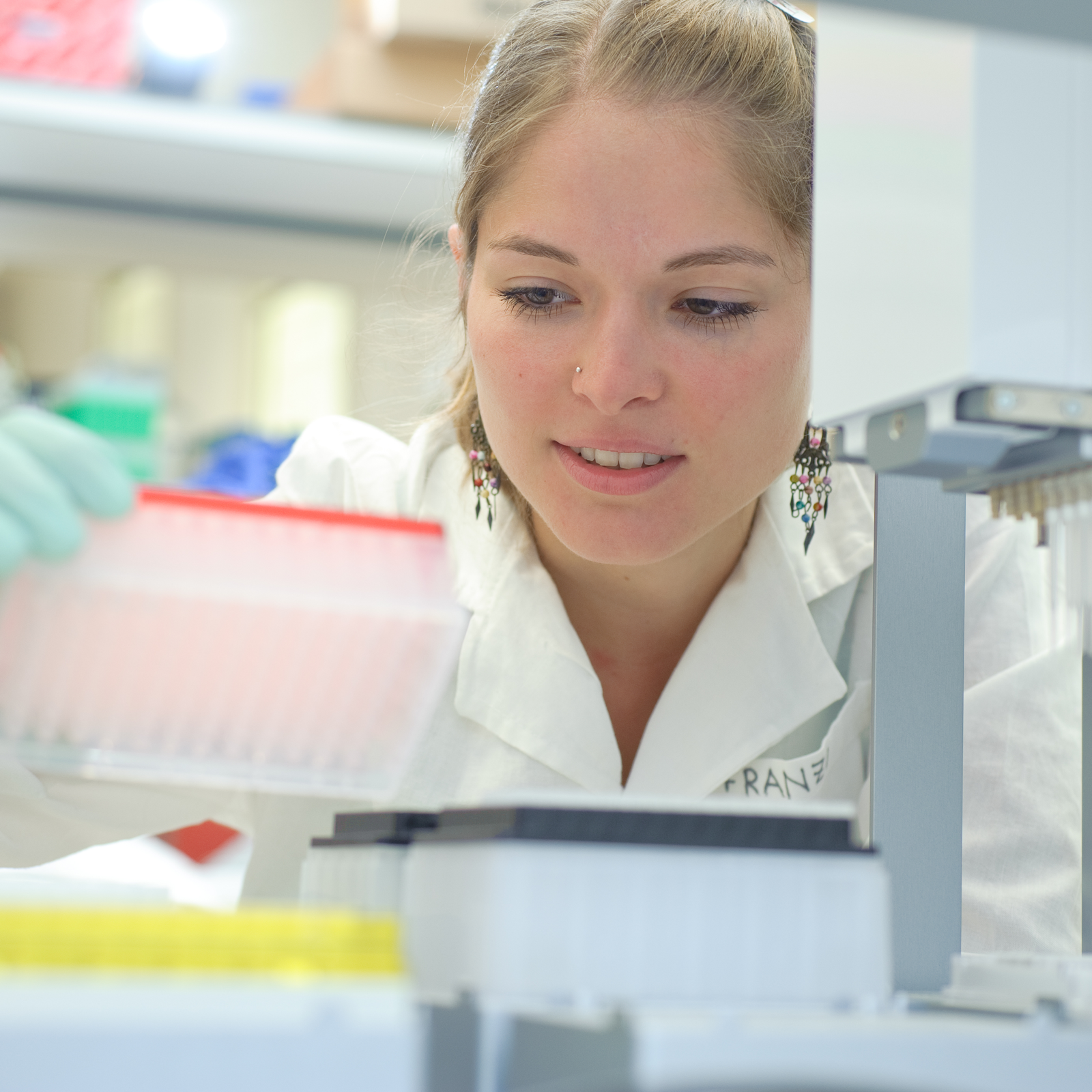 Female scientist working in lab